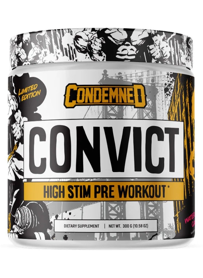 Condemned Convict High Stim Pre-Workout 300g Watermelon Candy Flavor