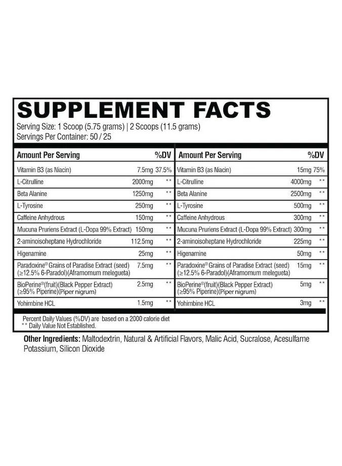Condemned Convict High Stim Pre-Workout 300g Watermelon Candy Flavor