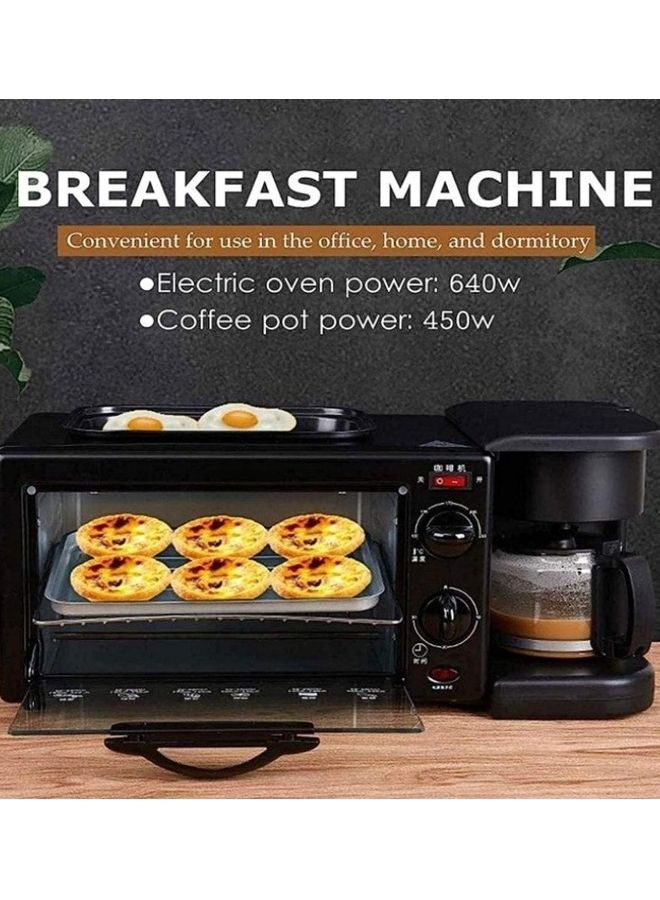 Breakfast Maker Oven, Grill and Coffee Machine 3x1 ‎Sf-4004 7.0 L 640.0 W Sf-4004 black