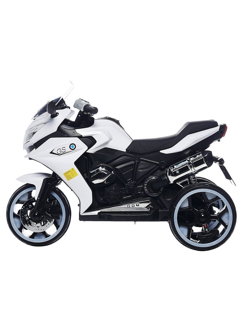 Powered Riding Motorbike For Kids - White