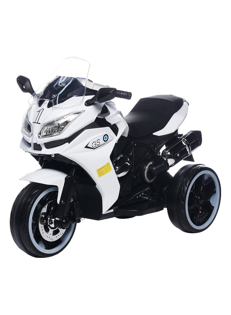 Powered Riding Motorbike For Kids - White