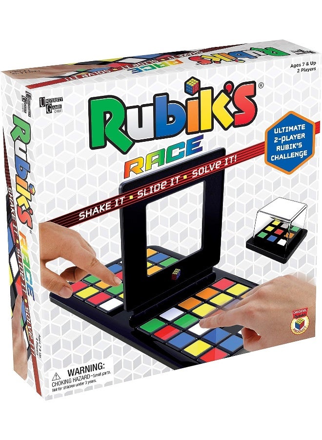 Rubik’s Race Classic Fast-Paced Strategy Sequence Board Game, Ultimate Face to Face Two-Player Game