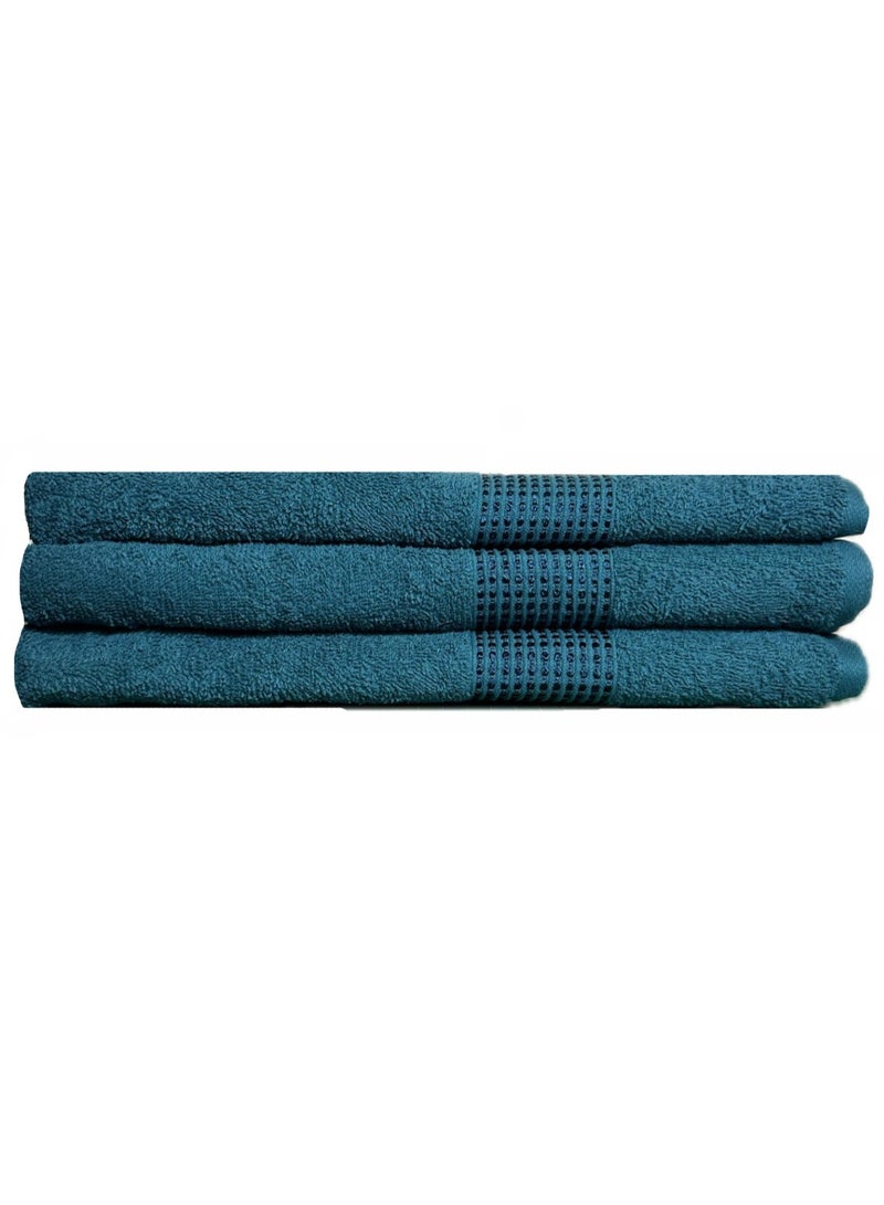 Bath Towels 100% Cotton Ultra Soft, Super Absorbent, Antibacterial Treatment And Dry Quick 430 GSM Terry, Mini Checks, 70 Cm x 140 Cm