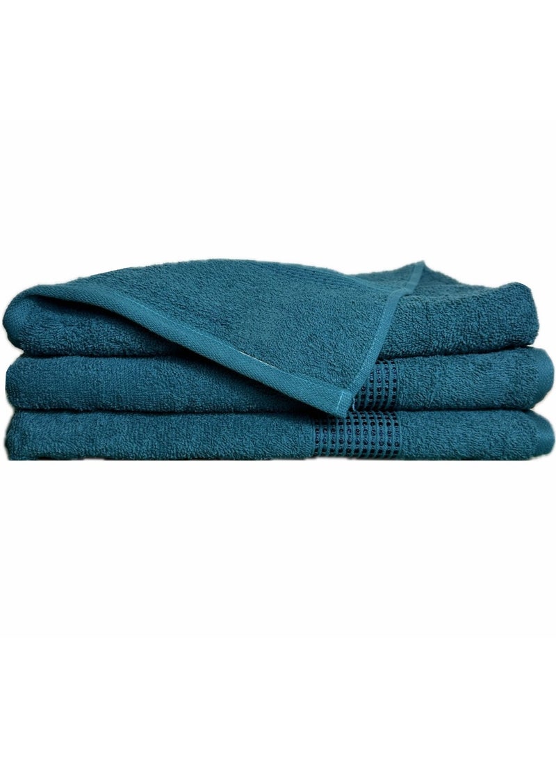 Bath Towels 100% Cotton Ultra Soft, Super Absorbent, Antibacterial Treatment And Dry Quick 430 GSM Terry, Mini Checks, 70 Cm x 140 Cm