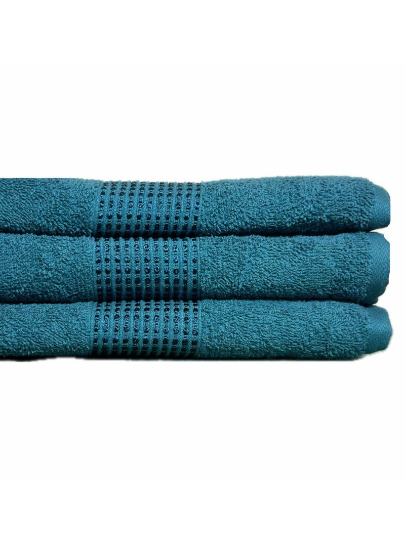 Bath Towels 100% Cotton Ultra Soft, Super Absorbent, Antibacterial Treatment And Dry Quick 430 GSM Terry, Mini Checks, 70 Cm x 140 Cm