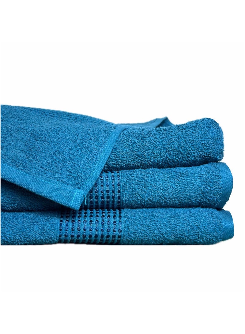 Bath Towels 100% Cotton Ultra Soft, Super Absorbent, Antibacterial Treatment And Dry Quick 430 GSM Terry, Mini Checks, 70 Cm x 140 Cm