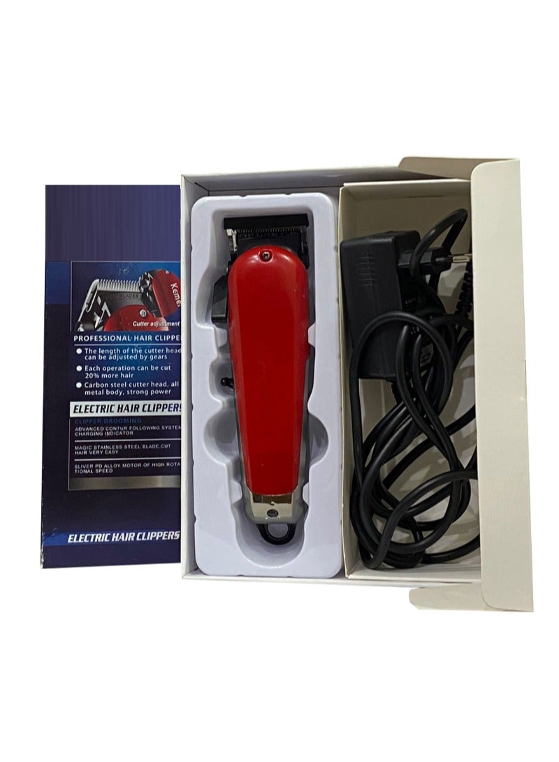 Professional Electric Hair Clipper Trimmer Red