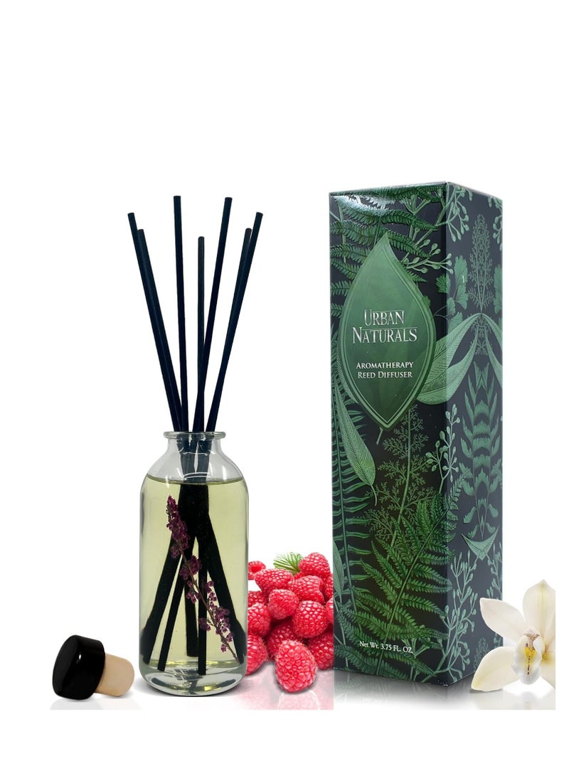 Urban Naturals Black Raspberry Vanilla Reed Diffuser Set | Made with Essential Oils & Real Botanicals | Blackberry, Raspberry, Amber, Vanilla Orchid & Sandalwood | Made in The USA