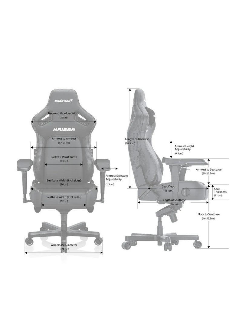 Anda Seat Gaming Chair KAISER-4 XL Grey Fabric | AD12YDDC-XLL-20-G-CF