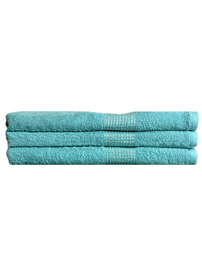 Bath Towels 100% Cotton Ultra Soft, Super Absorbent, Antibacterial Treatment And Dry Quick 430 GSM Terry, Mini Checks, 70 Cm x 140 Cm