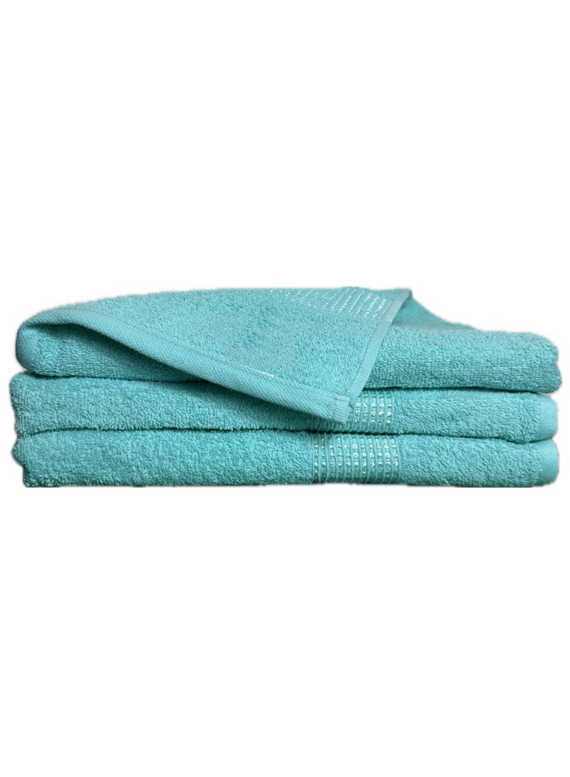 Bath Towels 100% Cotton Ultra Soft, Super Absorbent, Antibacterial Treatment And Dry Quick 430 GSM Terry, Mini Checks, 70 Cm x 140 Cm