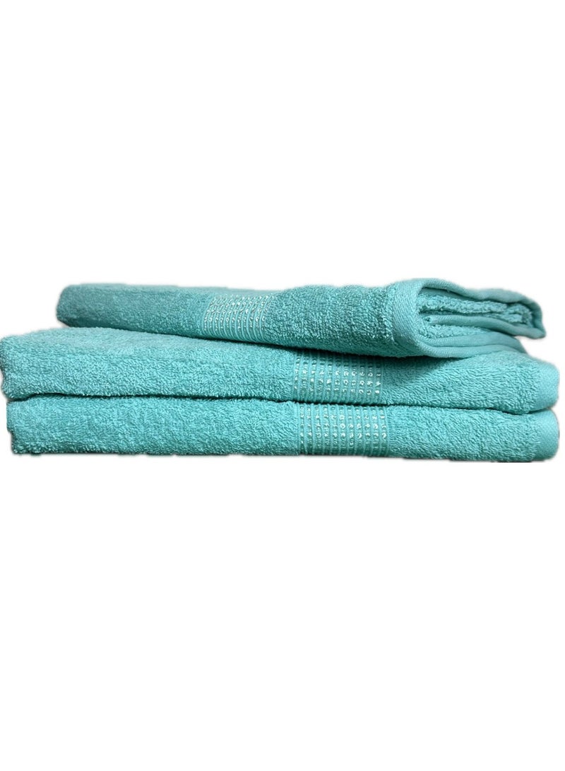 Bath Towels 100% Cotton Ultra Soft, Super Absorbent, Antibacterial Treatment And Dry Quick 430 GSM Terry, Mini Checks, 70 Cm x 140 Cm