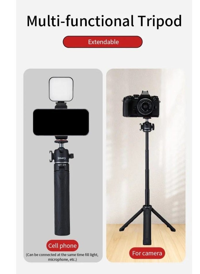 The Jmary MT-29 Portable Mini Tripod is a lightweight and compact tripod that is perfect for a variety of photography and videography applications.