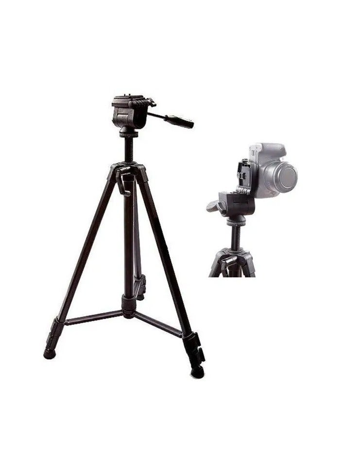TR380 Camera Tripod Aluminum Camera Tripod with 3-Way Swivel Pan Head,Bag for DSLR Camera,DV Video Camcorder