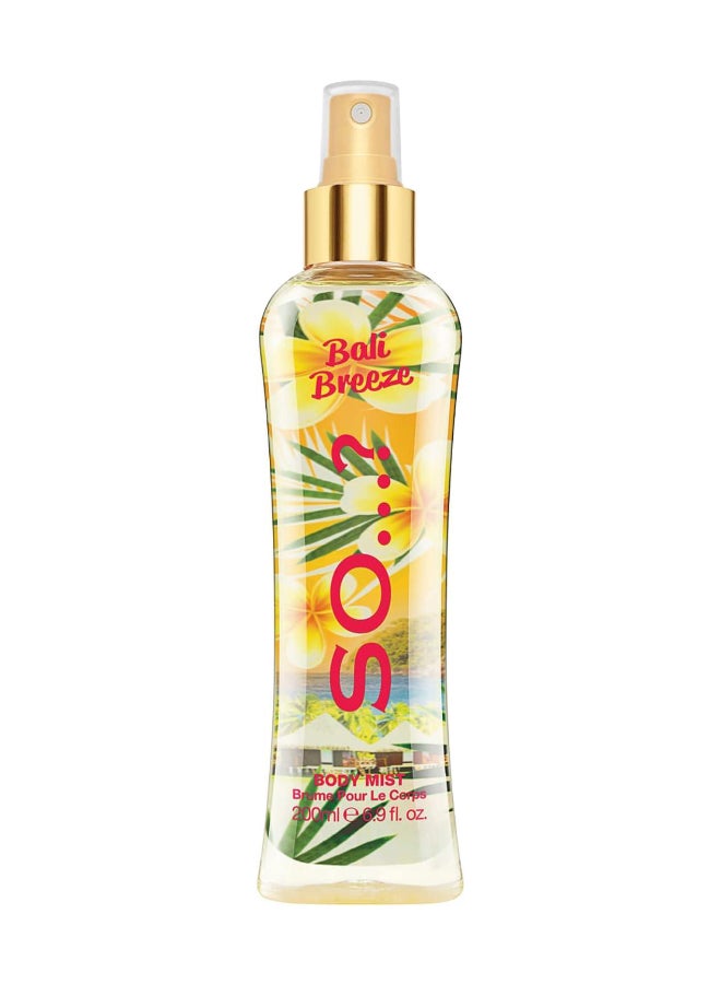 Summer Escapes Womens Bali Breeze Body Mist Fragrance Spray 200Ml