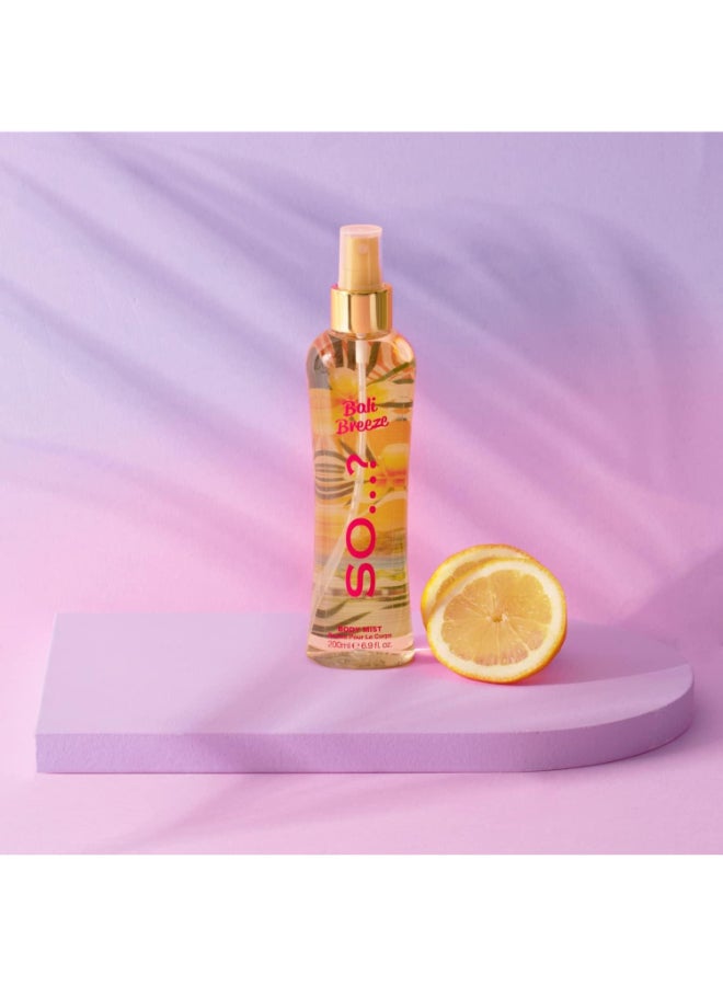 Summer Escapes Womens Bali Breeze Body Mist Fragrance Spray 200Ml