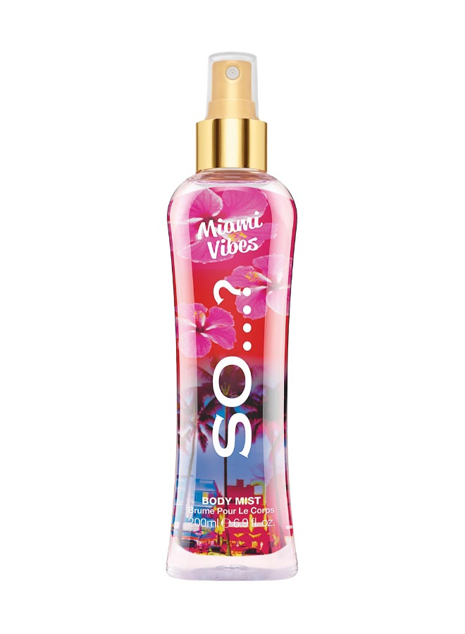 Summer Escapes Body Mist Miami Vibes  | Long-Lasting Tropical & Refreshing Wome's Fragrance | Energizing Fragrance Spray | Perfect for Daily Wear & Summer Adventures 200ml