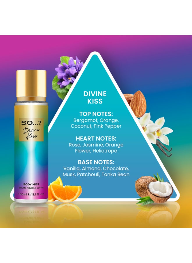 You Divine Kiss Women’s Body Mist – A Sensual, Elegant Fragrance Body Spray for Women, Offering a Long-Lasting, Captivating Scent That Enhances Your Natural Allure, 150ml