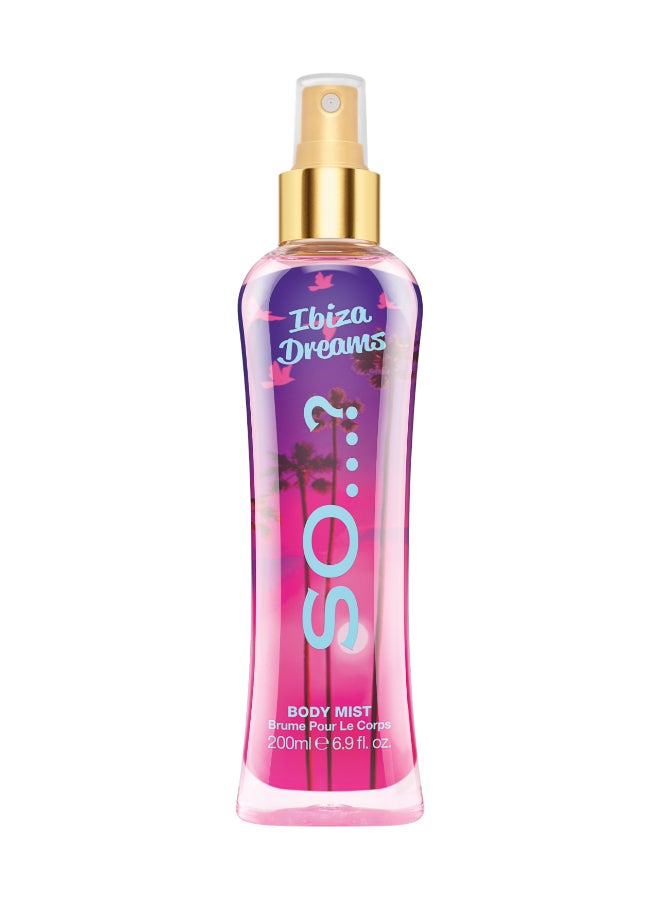 Summer Escapes Ibiza Dreams Body Mist for Women – Luxuriously Long-Lasting Fragrance Spray with Exotic, Sun-Kissed Notes, Capturing the Essence of a Tropical Getaway, 200ml