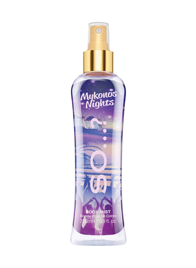 Summer Escapes Womens Miami Mykonos Nights Body Mist Fragrance Spray 200Ml