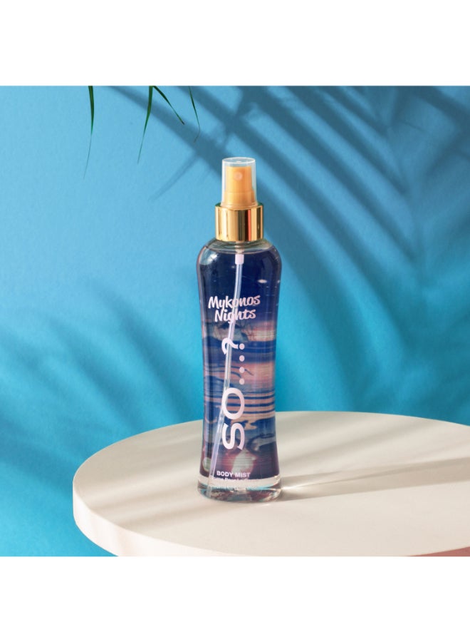 Summer Escapes Womens Miami Mykonos Nights Body Mist Fragrance Spray 200Ml