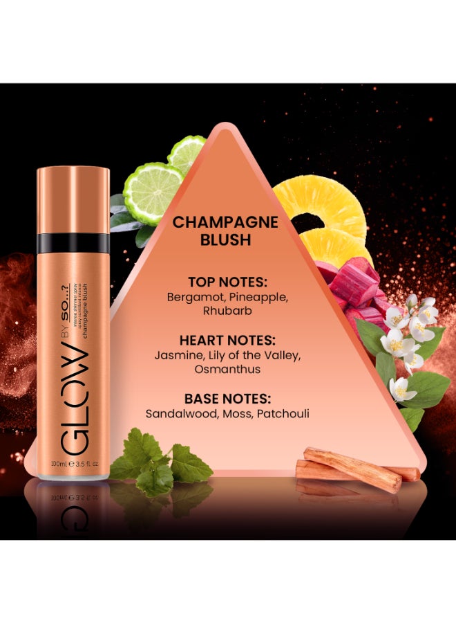 Women's Champagne Blush Intense Shimmer Body Spray – Radiant, Long-Lasting Fragrance with a Luxurious Shimmer for Women, 100ml