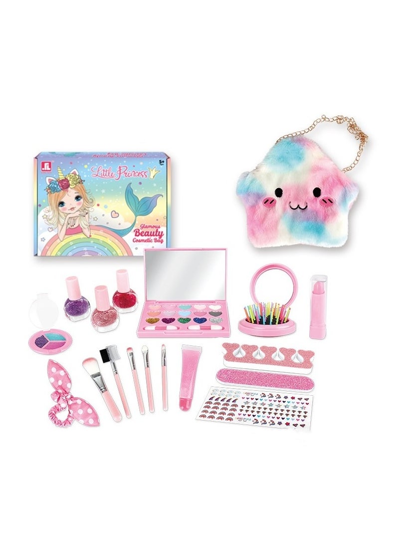 Kids Makeup Kit for Girls - Washable Real Makeup Set for Toddlers - Safe & Non-Toxic Princess Beauty Toys for Ages 3-10