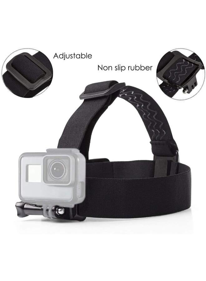2 in 1 Universal Head Strap Mount and Chest Strap Bundle Compatible with Action Camera
