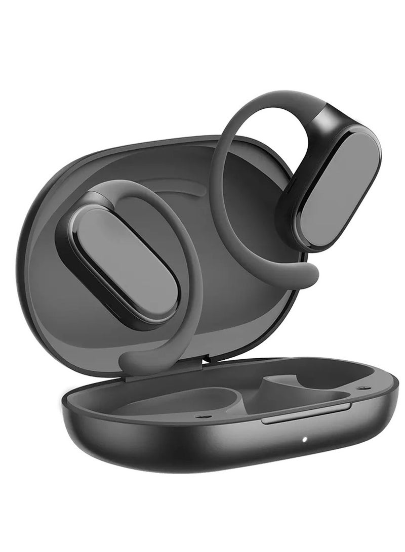 Open-Ear True Wireless Earbuds With Noise Cancellation During Calls Black