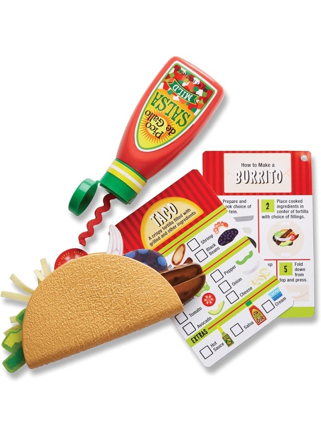 Melissa & Doug Fill & Fold Taco & Tortilla Set | Play Food | Pretend Play| Age +3 years | Gift for Boy or Girl