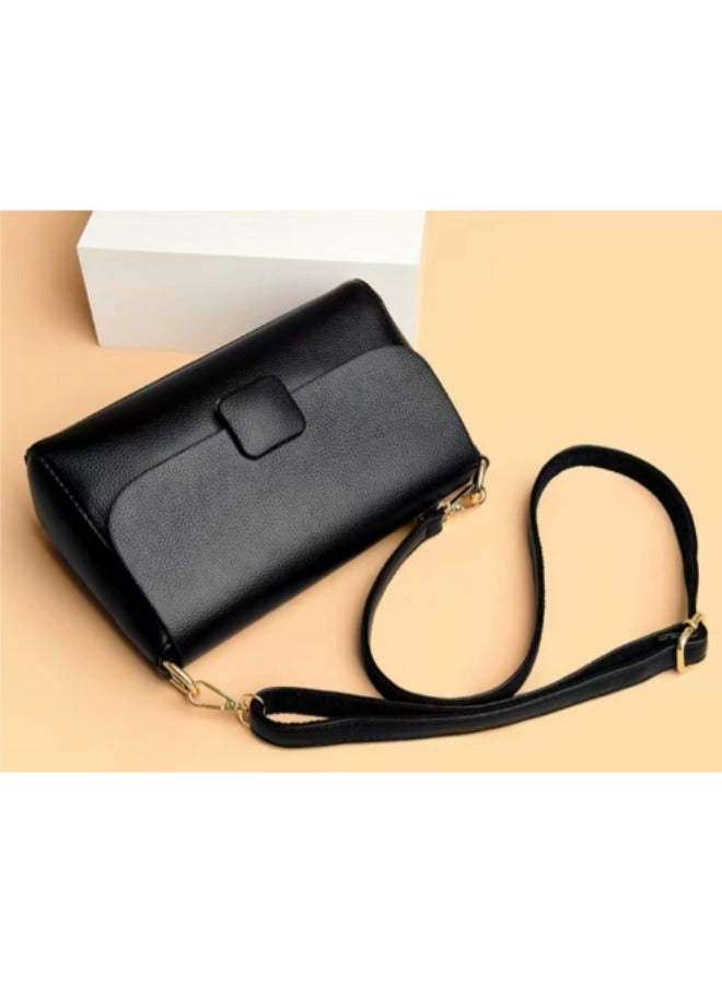 Women's Solid Color Shoulder Bag, Ladies Creative Small Square Buckle Crossbody Bag Sling Bag Side Bag Carry Bag, Daily Commuter/Banquet/Party/Campus PU Leather Satchel Bags Tourist Bag for Girls