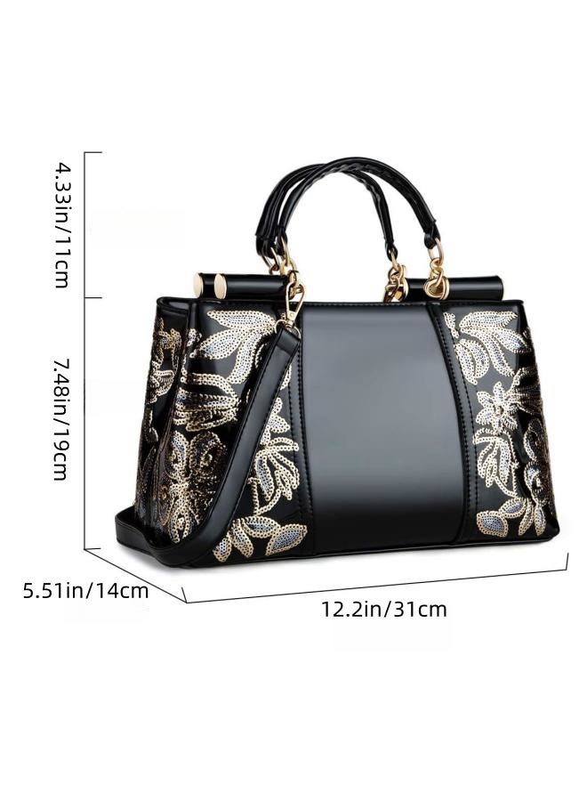 Women's Versatile Large Capacity Crossbody Bag, Ladies Top Handle Shoulder Bag Side Bag Sling Bag, PU Leather Handbag Tote Bags Satchel Bags Clutch Bag Carry Bag for College Students
