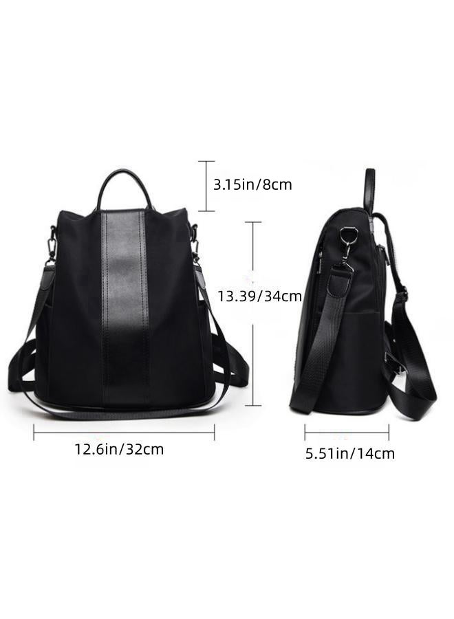 Girls Versatile Large-capacity Backpack, Women's School Bag Back Bag Book Bag Shoulder Bag with Fur Ball Hanging, Shoulder Bag, Nylon Handbag Side Bag Sling Bag for College Students