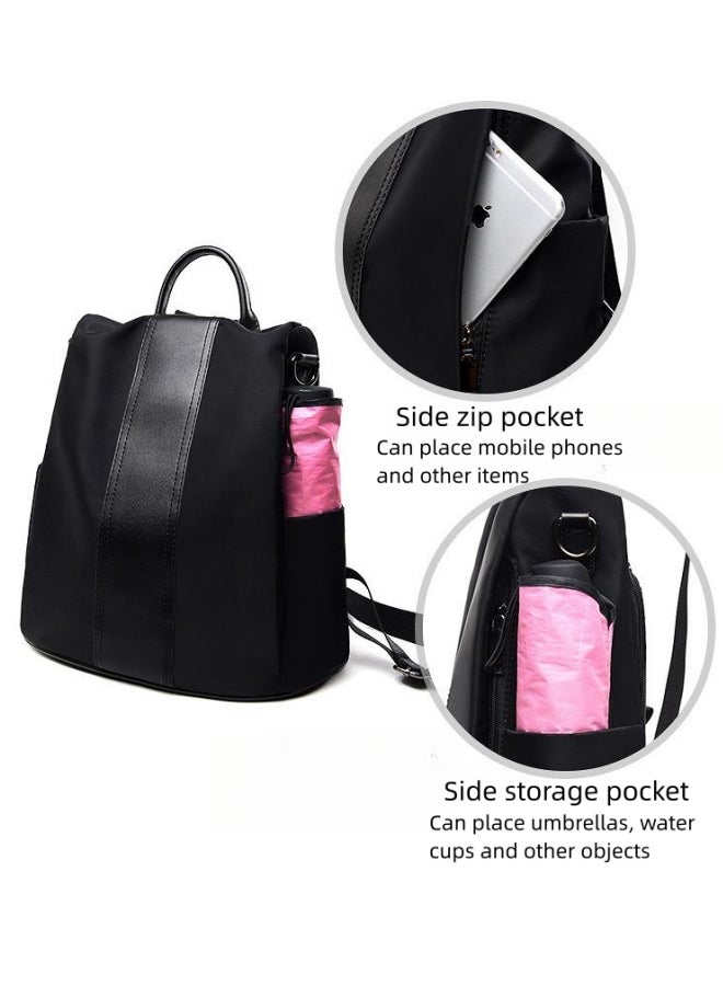Girls Versatile Large-capacity Backpack, Women's School Bag Back Bag Book Bag Shoulder Bag with Fur Ball Hanging, Shoulder Bag, Nylon Handbag Side Bag Sling Bag for College Students