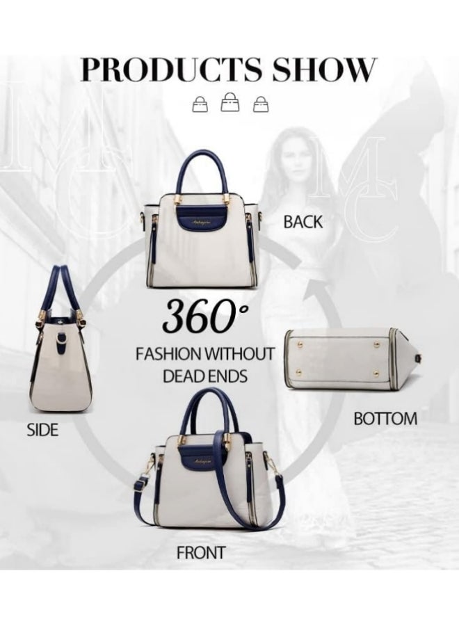 Women's Versatile Contrast Color Crossbody Bag, Ladies Large Capacity Shoulder Bag Handbag Tote Bags Clutch Bag, Fashion Daily Commuting Sling Bag Side Bag for Girls College Students