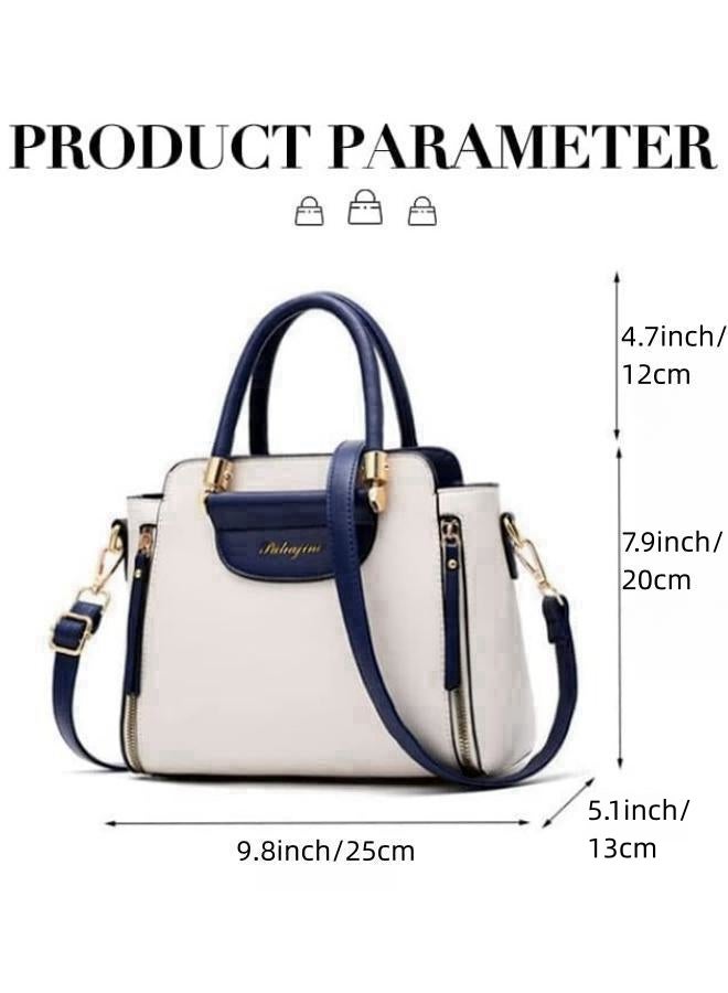 Women's Versatile Contrast Color Crossbody Bag, Ladies Large Capacity Shoulder Bag Handbag Tote Bags Clutch Bag, Fashion Daily Commuting Sling Bag Side Bag for Girls College Students