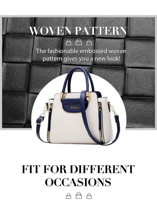Women's Versatile Contrast Color Crossbody Bag, Ladies Large Capacity Shoulder Bag Handbag Tote Bags Clutch Bag, Fashion Daily Commuting Sling Bag Side Bag for Girls College Students