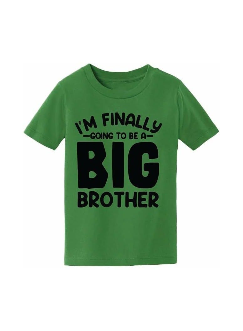 Big Brother Kids Boys T-Shirt - Round Neck, Short Sleeve, Soft and Comfortable Tshirt - Big Brother Announcement Tee for Boys with Fun Big Brother Design