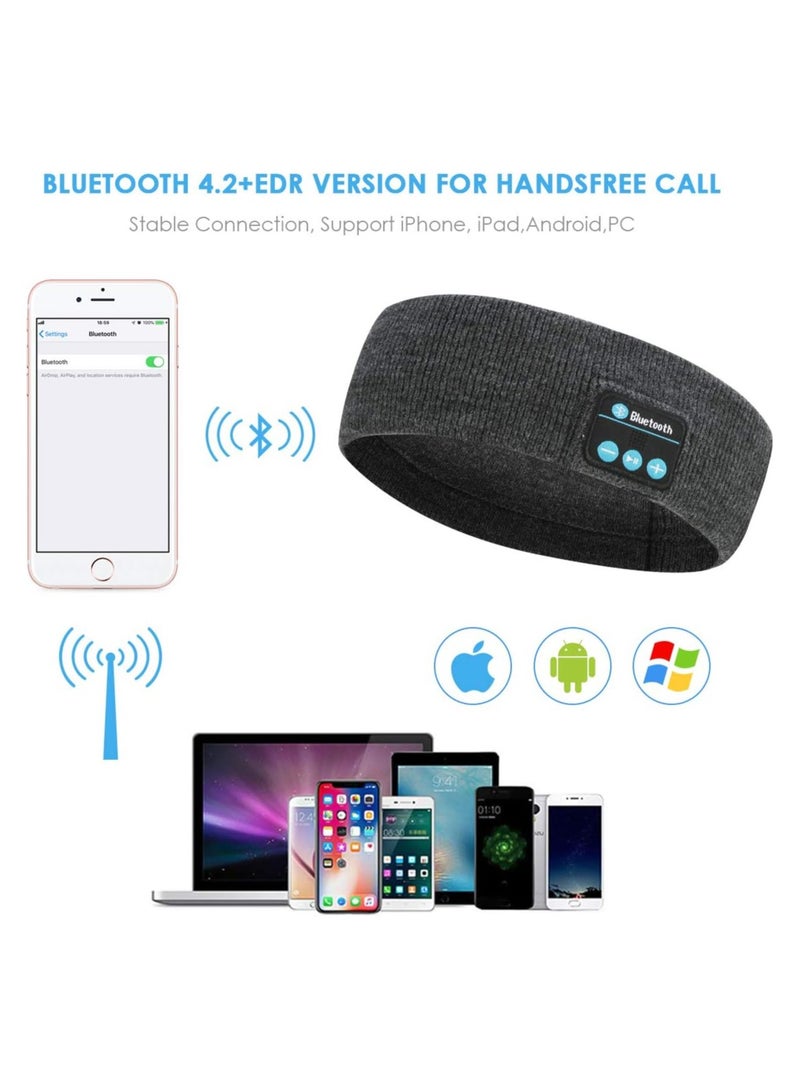 Wireless Bluetooth Music Sports Headband Turban Bstereo Bluetooth Headset Removable and Washable Sweat-Absorbent Headband