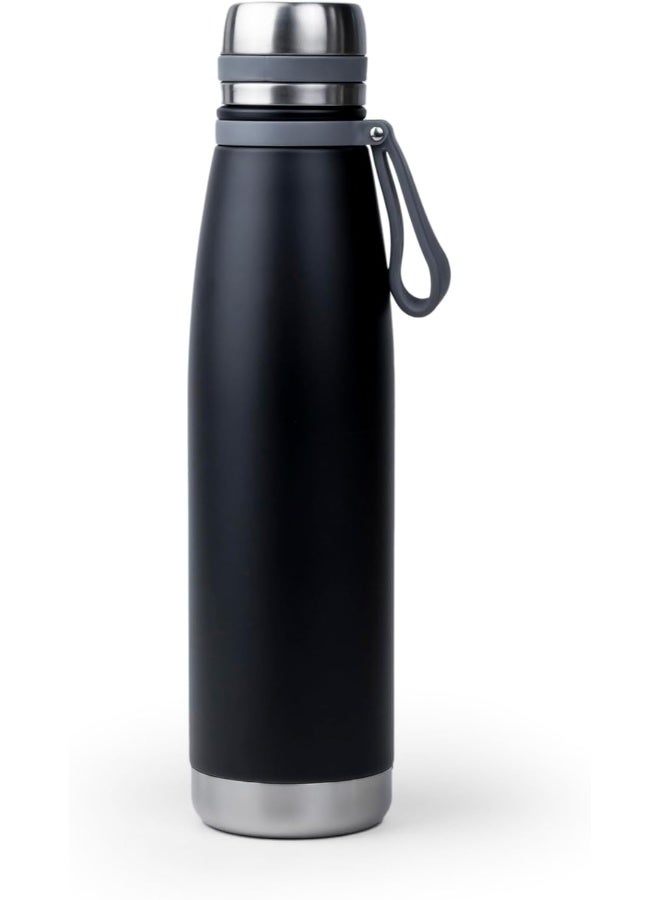 Elsa 853Ml Stainless Steel Vacuum Bottle - Double Wall Insulation For Hot And Cold Beverages - Comfortable To Hold - Easy To Carry - Indoor And Outdoor Use - Blue Charcoal