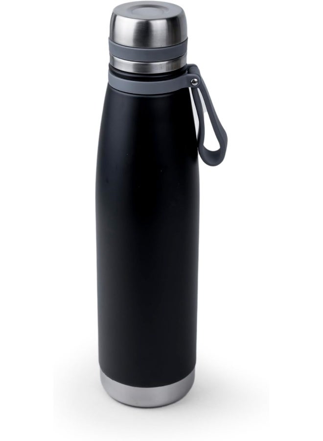 Elsa 853Ml Stainless Steel Vacuum Bottle - Double Wall Insulation For Hot And Cold Beverages - Comfortable To Hold - Easy To Carry - Indoor And Outdoor Use - Blue Charcoal