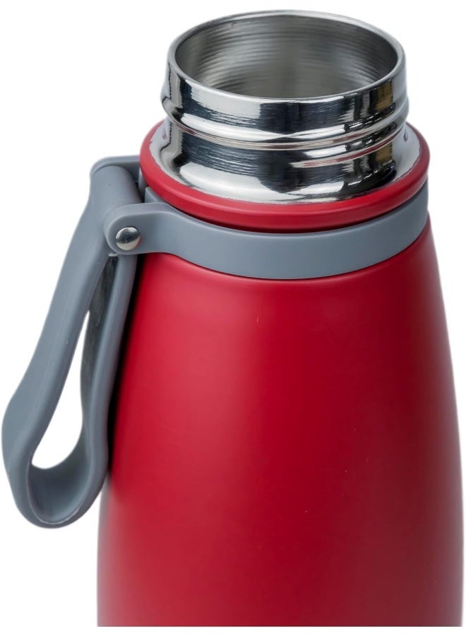 Elsa 853Ml Stainless Steel Vacuum Bottle - Double Wall Insulation For Hot And Cold Beverages - Comfortable To Hold - Easy To Carry - Indoor And Outdoor Use - Red