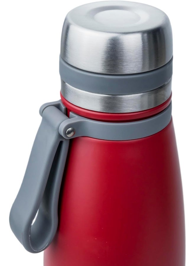 Elsa 853Ml Stainless Steel Vacuum Bottle - Double Wall Insulation For Hot And Cold Beverages - Comfortable To Hold - Easy To Carry - Indoor And Outdoor Use - Red