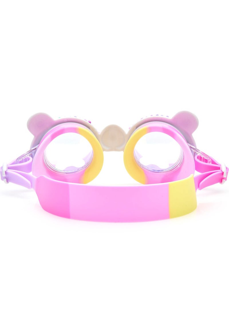 Lollipop Gummy Bear Swim Goggles for Kids - Anti Fog, No Leak, Non Slip, UV Protection - Hard Travel Case - Lead and Latex Free