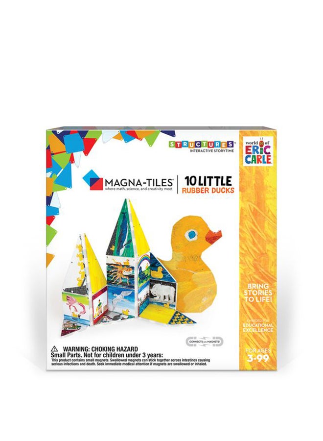 10 Little Rubber Ducks 18 Pieces| Magna-tiles By Eric Crale, Connect With Magnets, Kids Building Toys, For Ages 3+