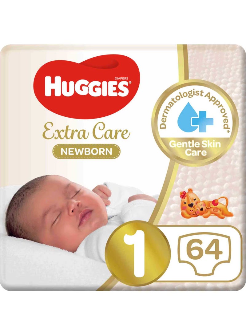 Extra Care Newborn Size 1 Up to 5 kg Jumbo Pack 64 Diapers