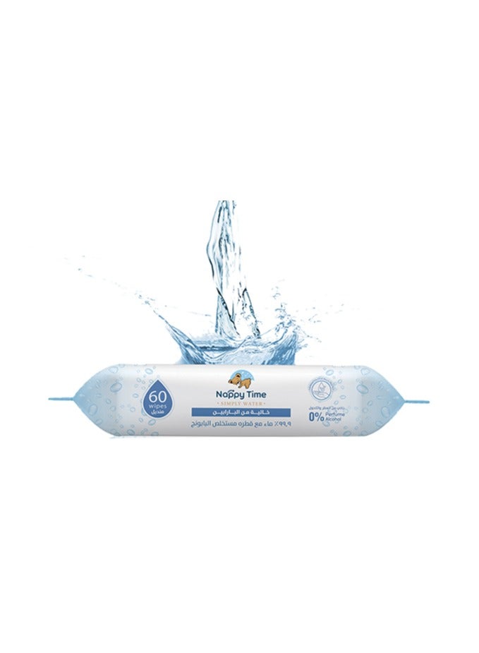 Nappy Time - Baby Wipes 99.9% Pure Water With Chamomile 12 X 60S - 720 Wipes