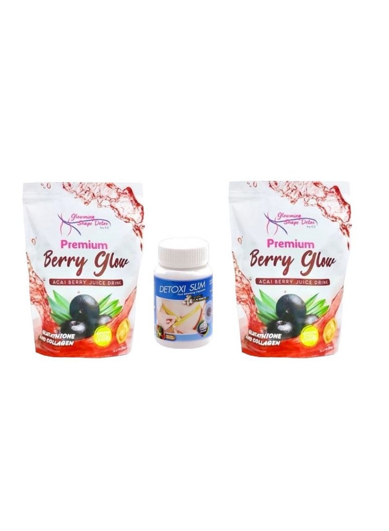 Premium berry glow pack of 2 and 1 detoxi