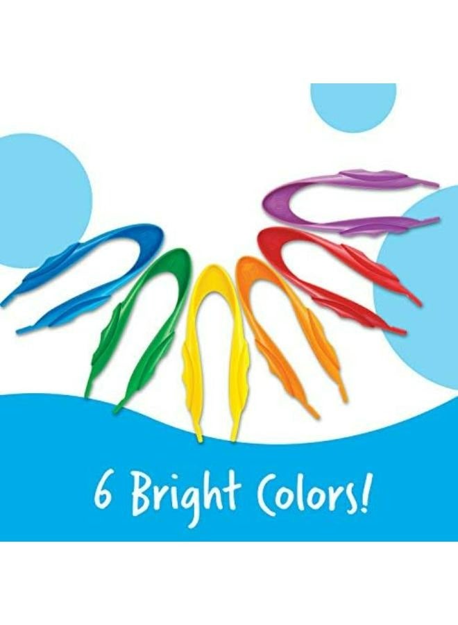 Learning Resources Primary Science Jumbo Tweezers (Set Of 12), Develops Fine Motor Skills, Brightly Colored, Ergonomic Grip, Ideal For Young Learners, Ages 5+