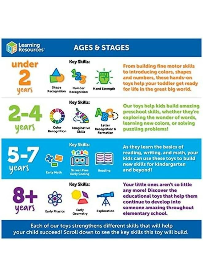 Learning Resources Primary Science Jumbo Tweezers (Set Of 12), Develops Fine Motor Skills, Brightly Colored, Ergonomic Grip, Ideal For Young Learners, Ages 5+